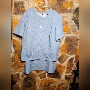 Elisabeth Williams blue two-piece